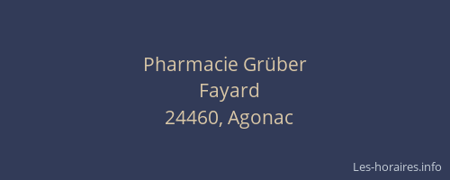 Pharmacie Grüber
