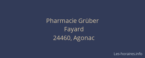 Pharmacie Gr&uuml;ber