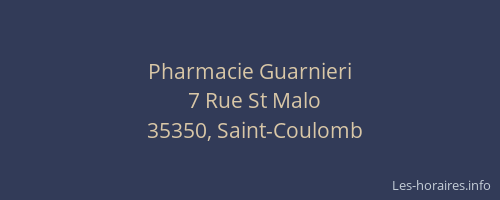 Pharmacie Guarnieri