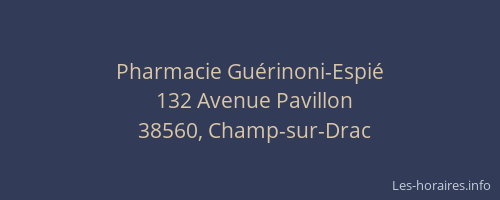 Pharmacie Guérinoni-Espié