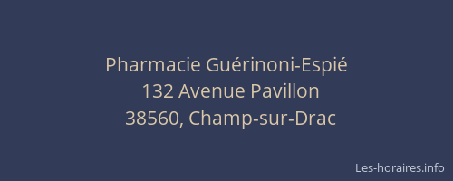 Pharmacie Gu&eacute;rinoni-Espi&eacute;