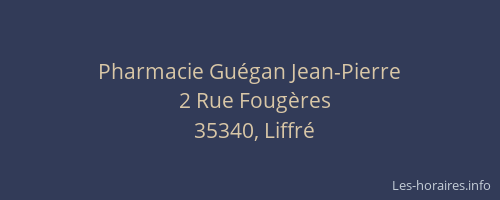 Pharmacie Guégan Jean-Pierre
