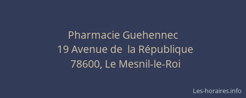 Pharmacie Guehennec