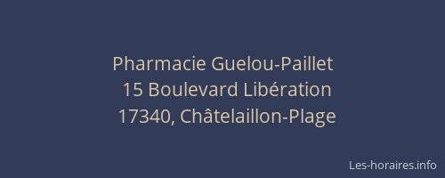 Pharmacie Guelou-Paillet