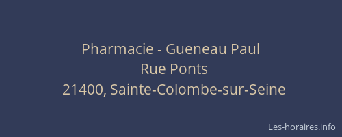 Pharmacie - Gueneau Paul