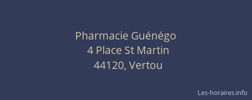 Pharmacie Guénégo