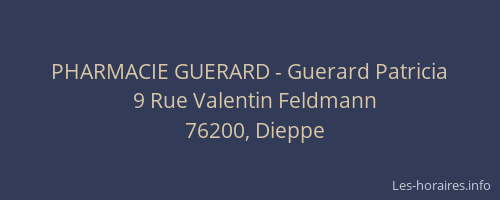 PHARMACIE GUERARD - Guerard Patricia
