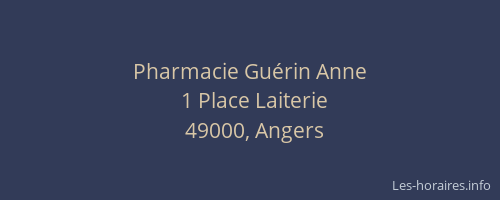 Pharmacie Guérin Anne