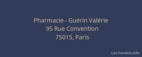 Pharmacie - Guérin Valérie