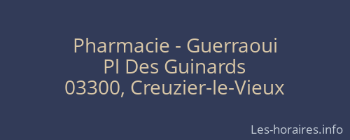 Pharmacie - Guerraoui