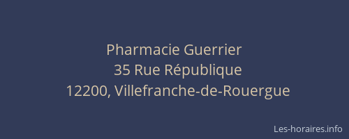 Pharmacie Guerrier