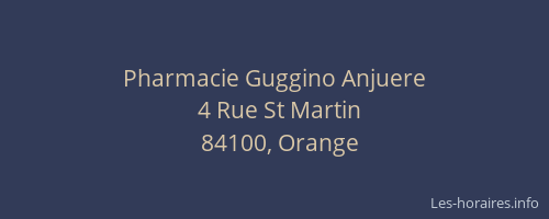 Pharmacie Guggino Anjuere