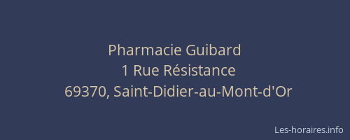 Pharmacie Guibard