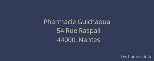 Pharmacie Guichaoua