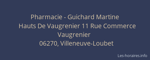 Pharmacie - Guichard Martine
