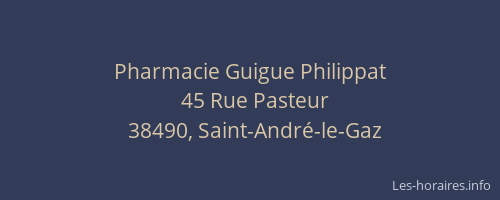 Pharmacie Guigue Philippat