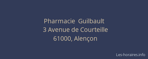 Pharmacie  Guilbault