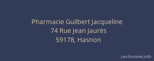 Pharmacie Guilbert Jacqueline
