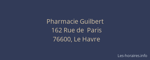 Pharmacie Guilbert