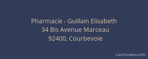 Pharmacie - Guillain Elisabeth