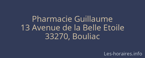 Pharmacie Guillaume