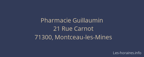 Pharmacie Guillaumin
