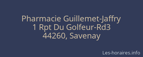 Pharmacie Guillemet-Jaffry
