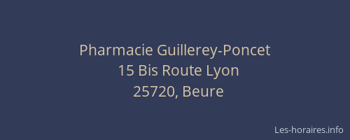 Pharmacie Guillerey-Poncet