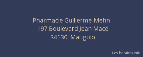 Pharmacie Guillerme-Mehn