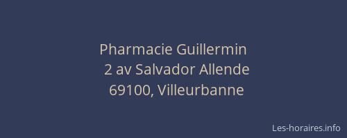 Pharmacie Guillermin
