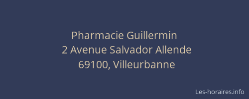 Pharmacie Guillermin