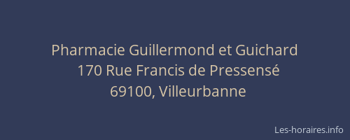 Pharmacie Guillermond et Guichard
