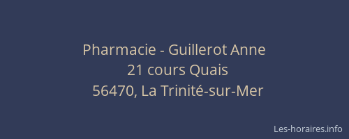 Pharmacie - Guillerot Anne