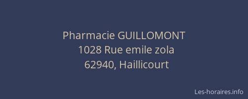 Pharmacie GUILLOMONT