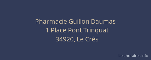 Pharmacie Guillon Daumas