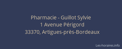 Pharmacie - Guillot Sylvie