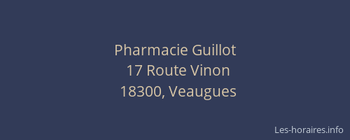 Pharmacie Guillot