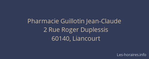 Pharmacie Guillotin Jean-Claude