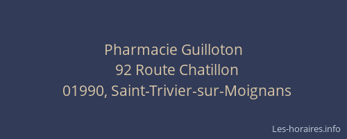 Pharmacie Guilloton