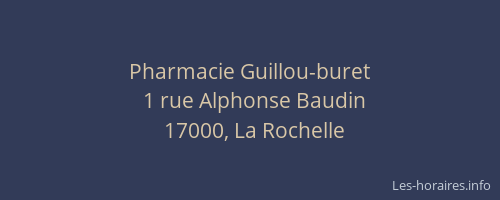 Pharmacie Guillou-buret