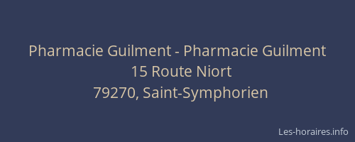 Pharmacie Guilment - Pharmacie Guilment