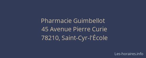Pharmacie Guimbellot