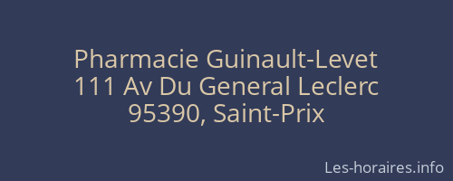 Pharmacie Guinault-Levet
