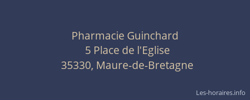 Pharmacie Guinchard
