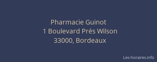 Pharmacie Guinot