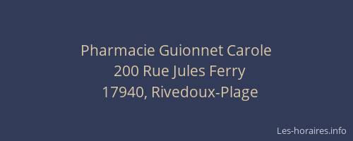 Pharmacie Guionnet Carole