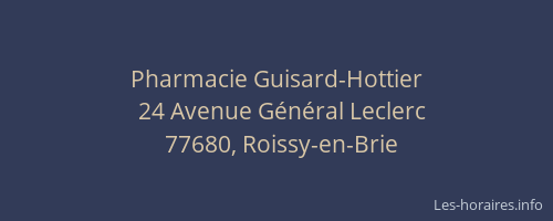 Pharmacie Guisard-Hottier