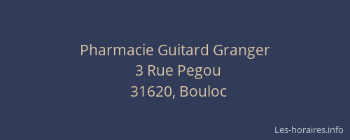 Pharmacie Guitard Granger