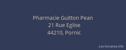 Pharmacie Guitton Pean