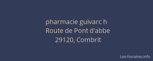 pharmacie guivarc h